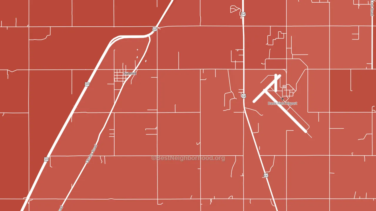Summit, OK block-group political-lean map