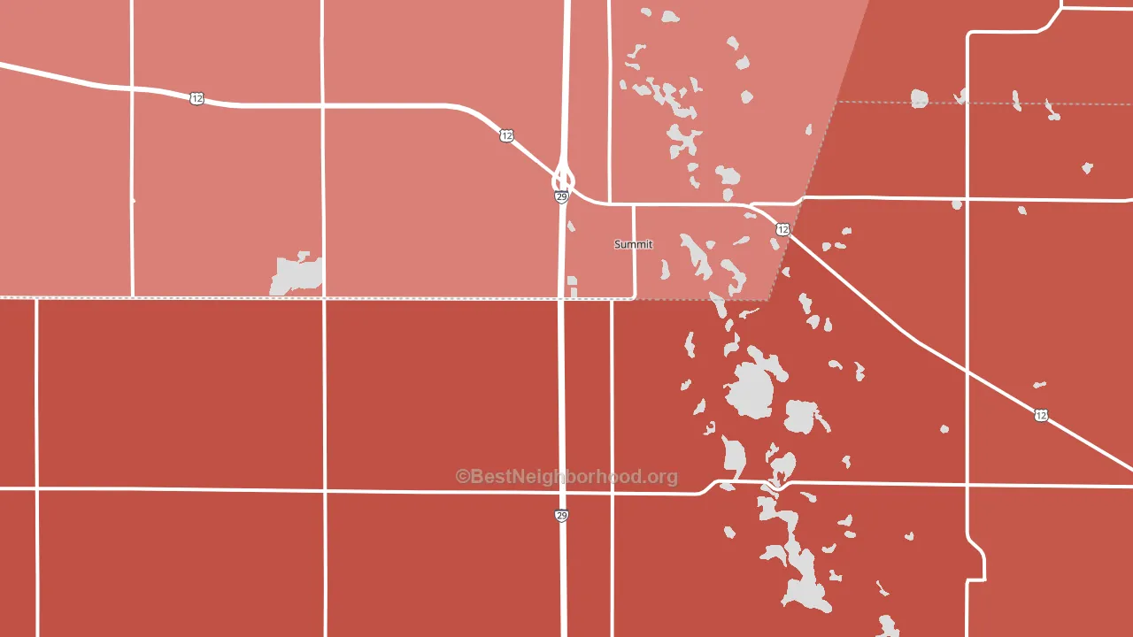 Summit, SD block-group political-lean map