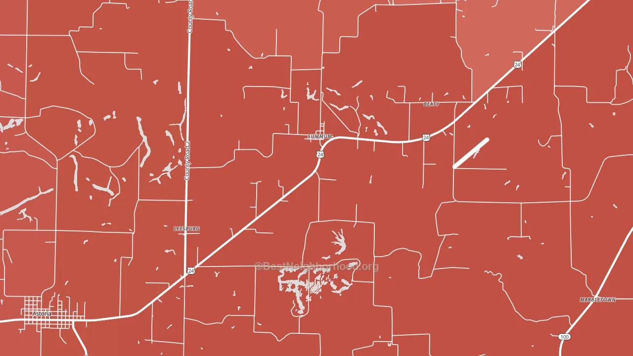 Summum, IL block-group political-lean map