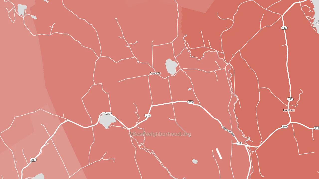 Sumner, ME block-group political-lean map