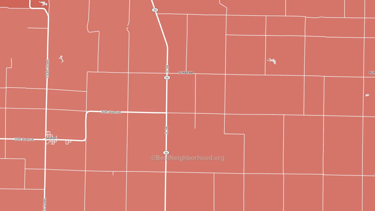 Sunbeam, IL block-group political-lean map