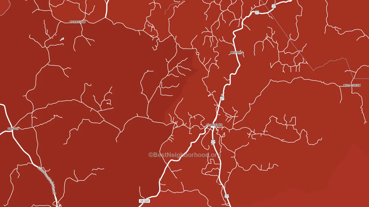 Sunbright, TN block-group political-lean map