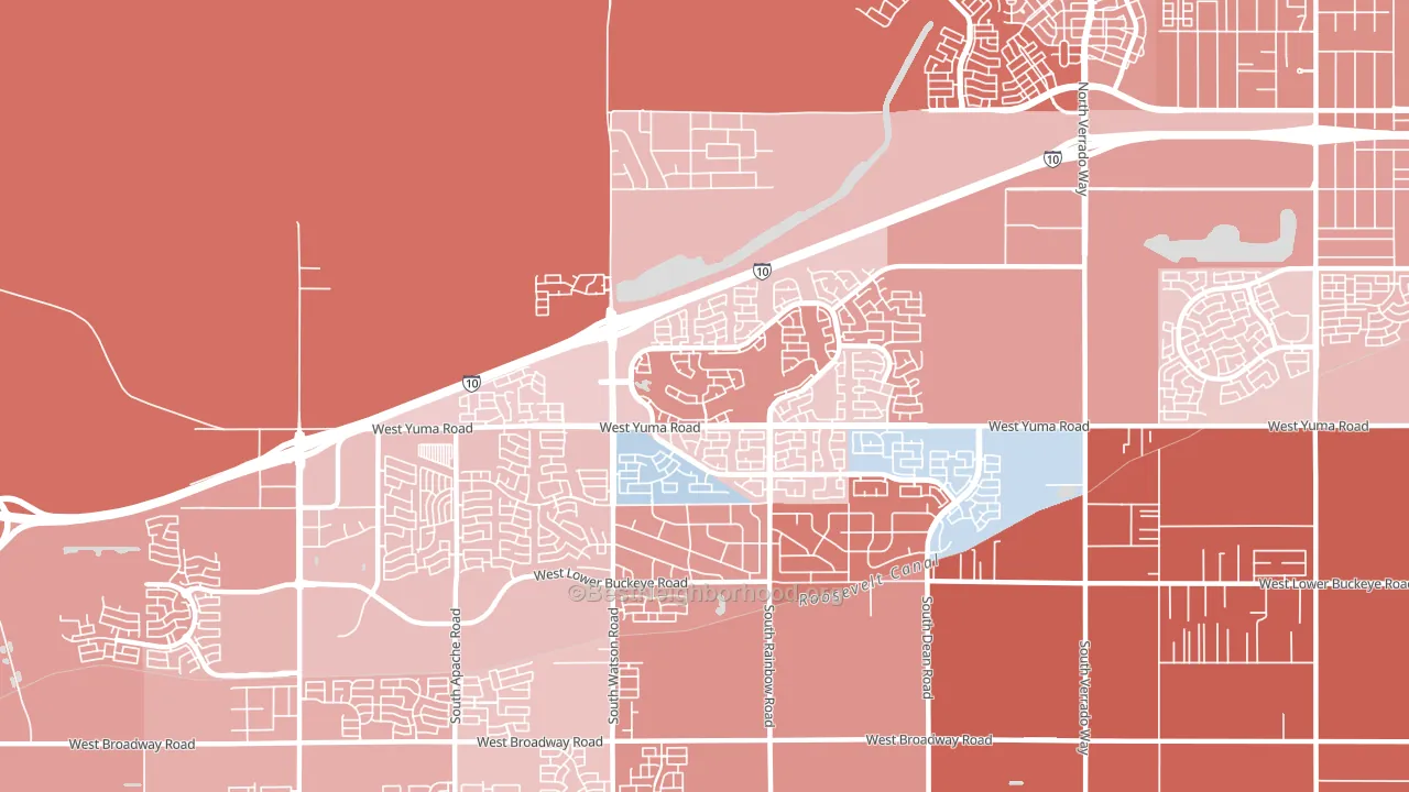 Sundance, Buckeye, AZ block-group political-lean map