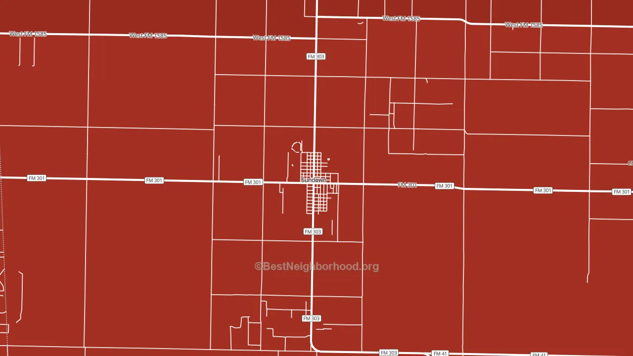 Sundown, TX block-group political-lean map
