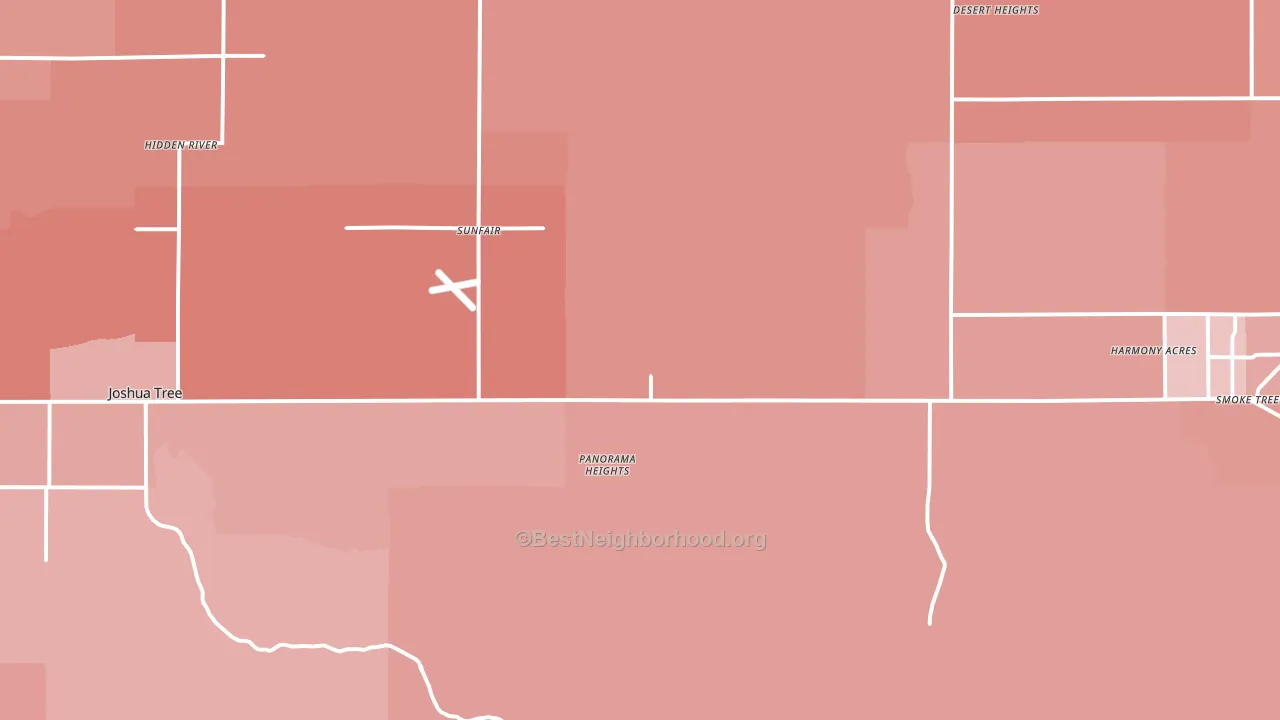 Sunfair, CA block-group political-lean map