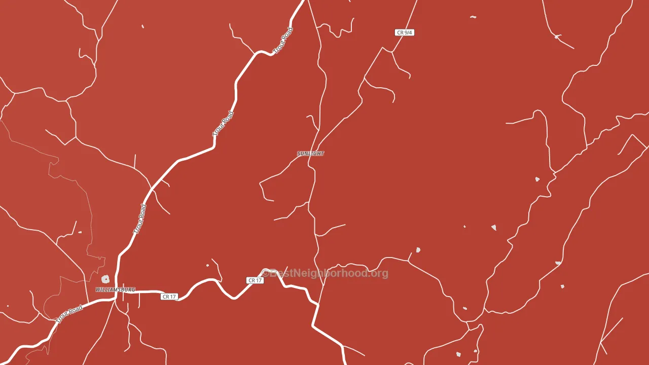 Sunlight, WV block-group political-lean map
