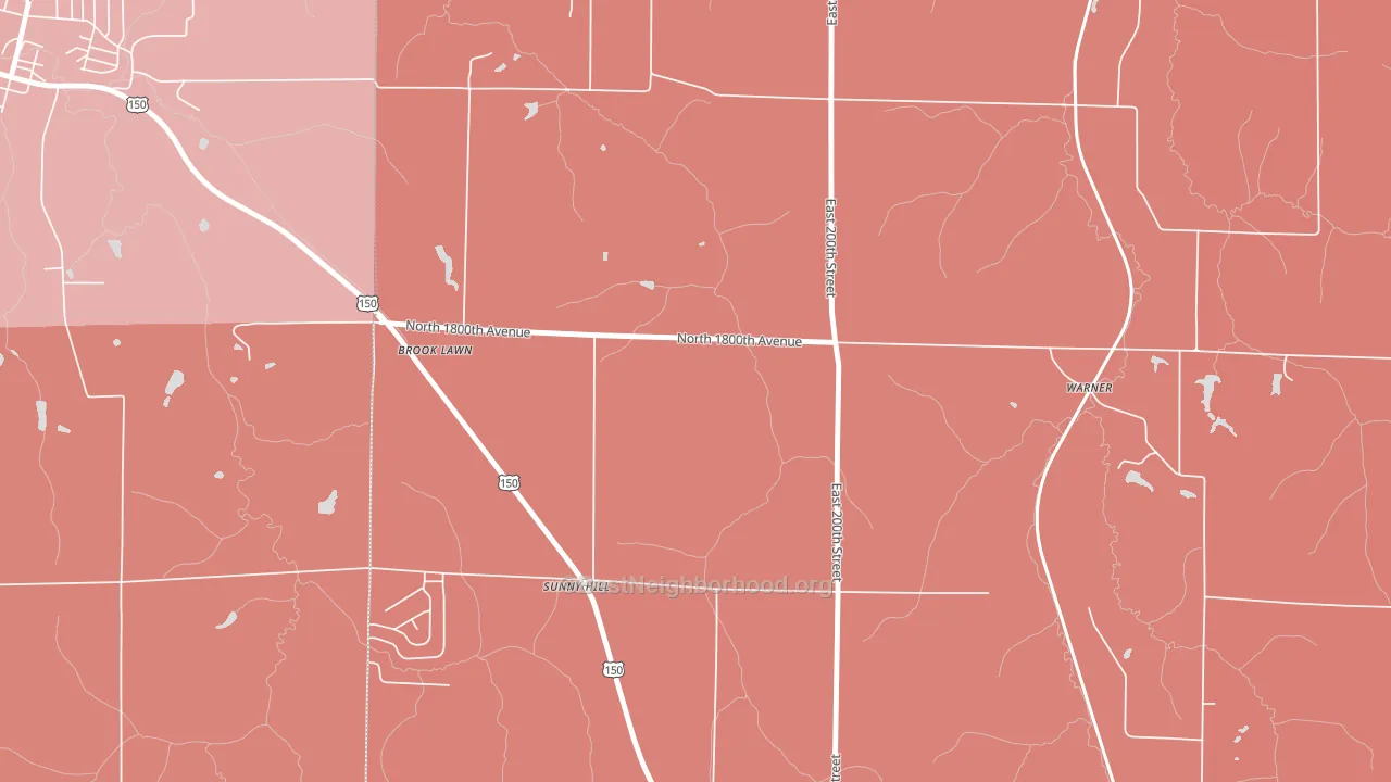 Sunny Hill, IL block-group political-lean map