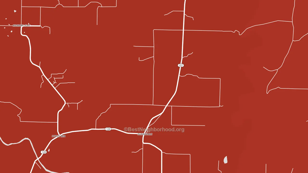 Sunnydale, AR block-group political-lean map