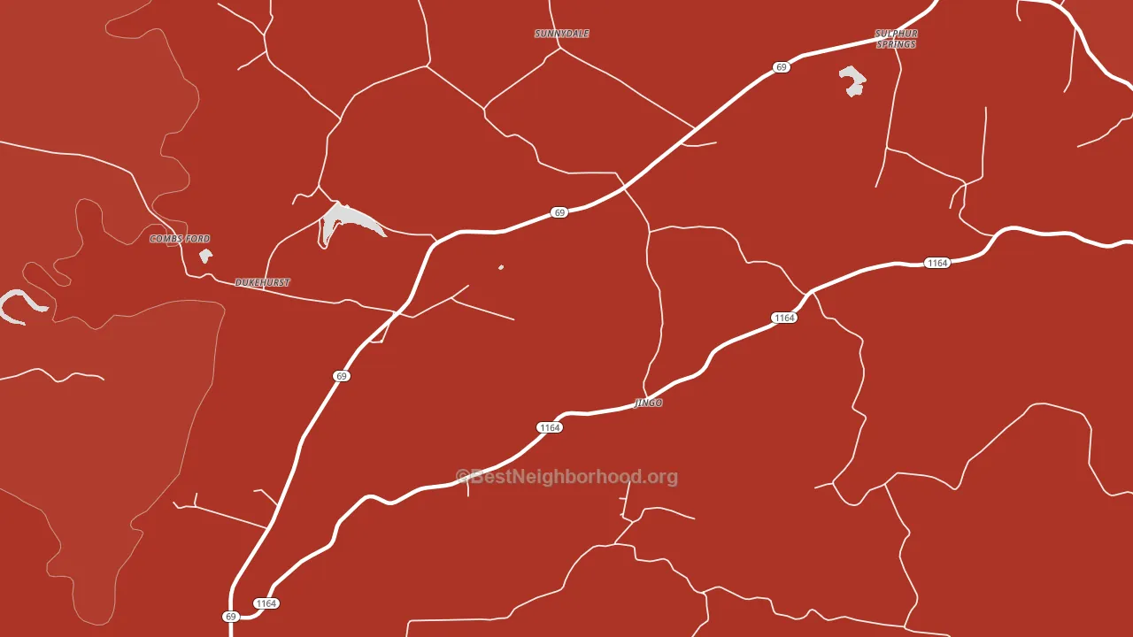 Sunnydale, KY block-group political-lean map