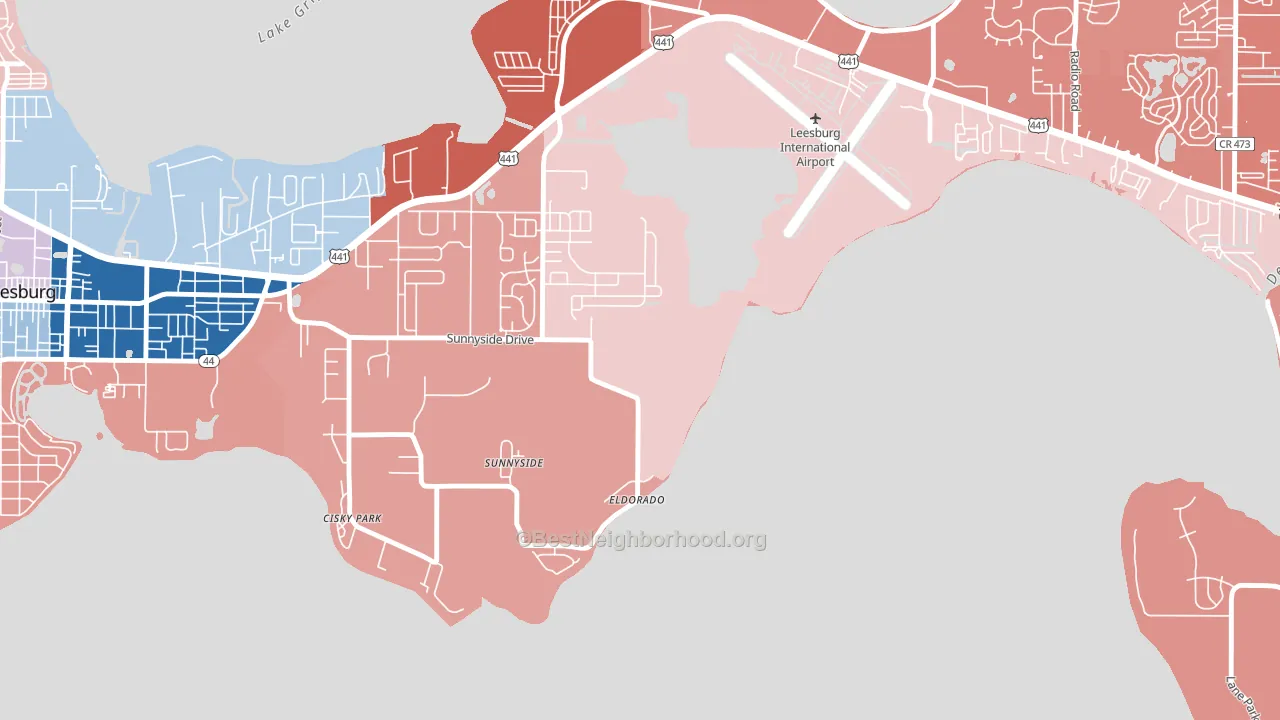 Sunnyside, FL block-group political-lean map