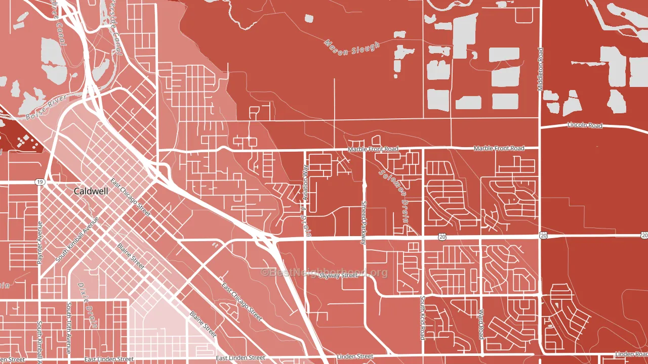 Sunnyslope, ID block-group political-lean map