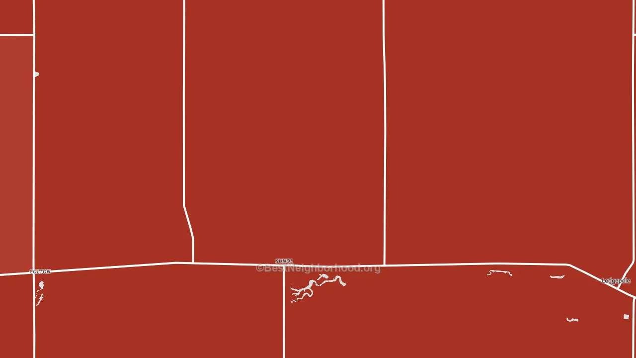 Sunol, NE block-group political-lean map