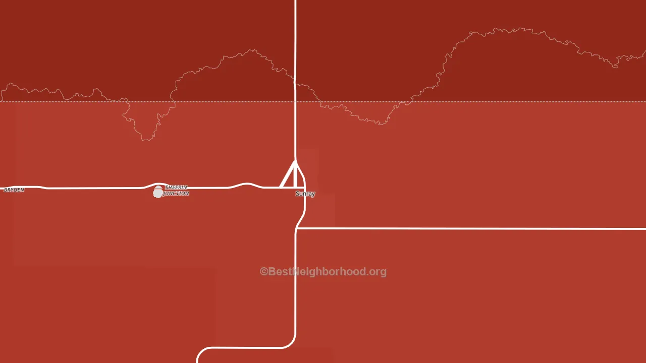 Sunray, TX block-group political-lean map