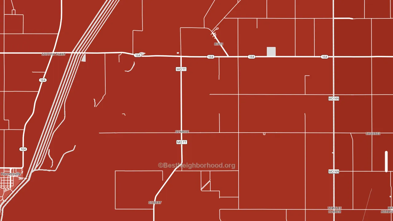Sunrise, MO block-group political-lean map