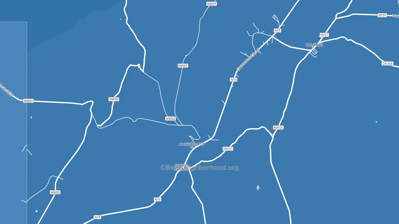 Sunrise Springs, AZ block-group political-lean map