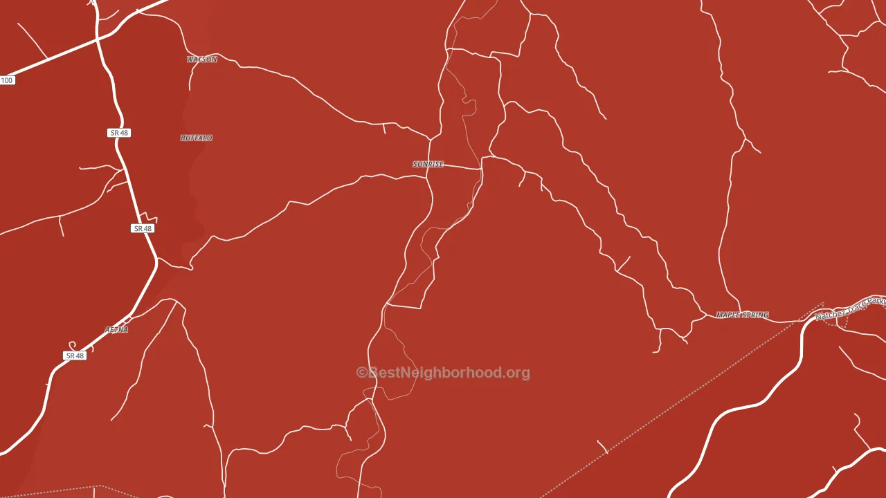 Sunrise, TN block-group political-lean map