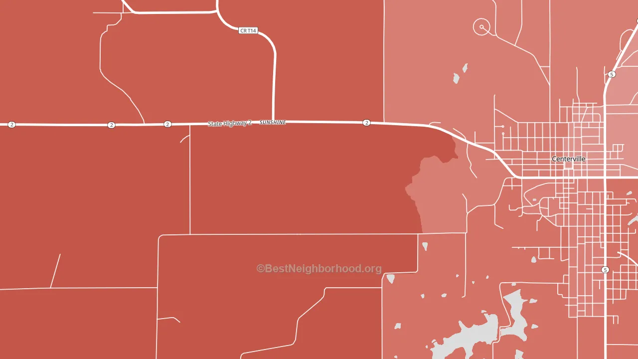Sunshine, IA block-group political-lean map