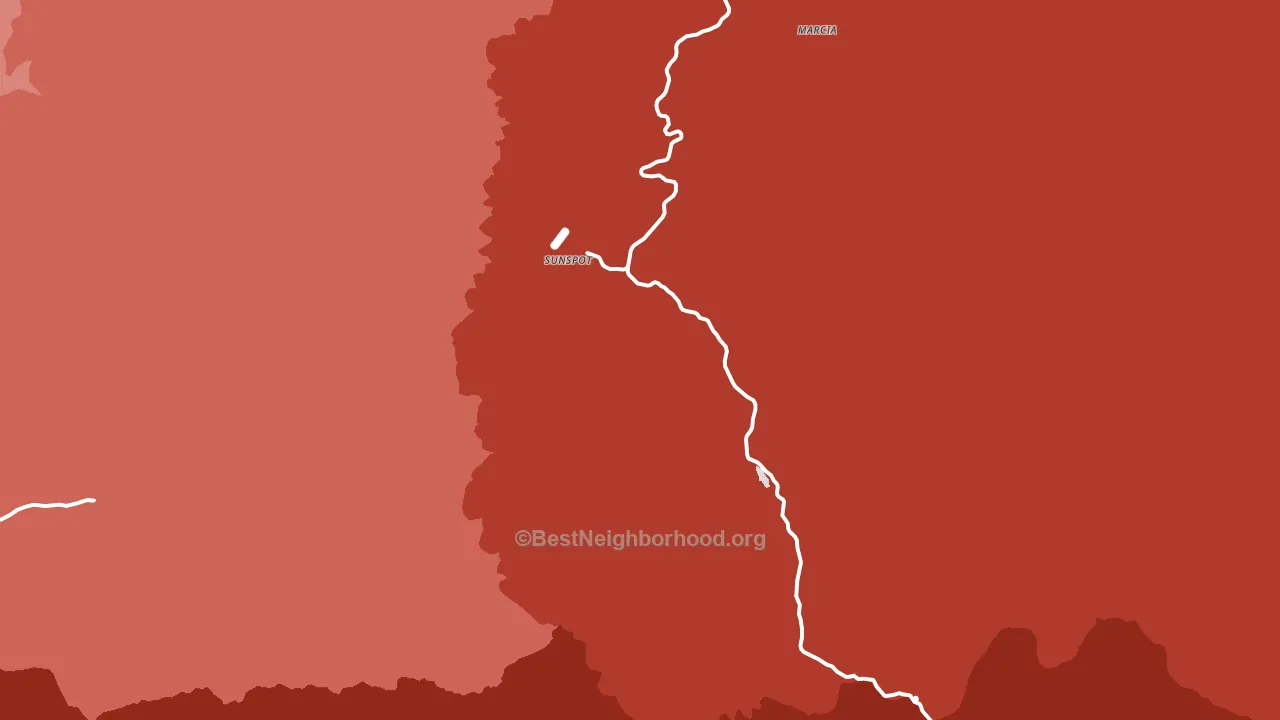 Sunspot, NM block-group political-lean map