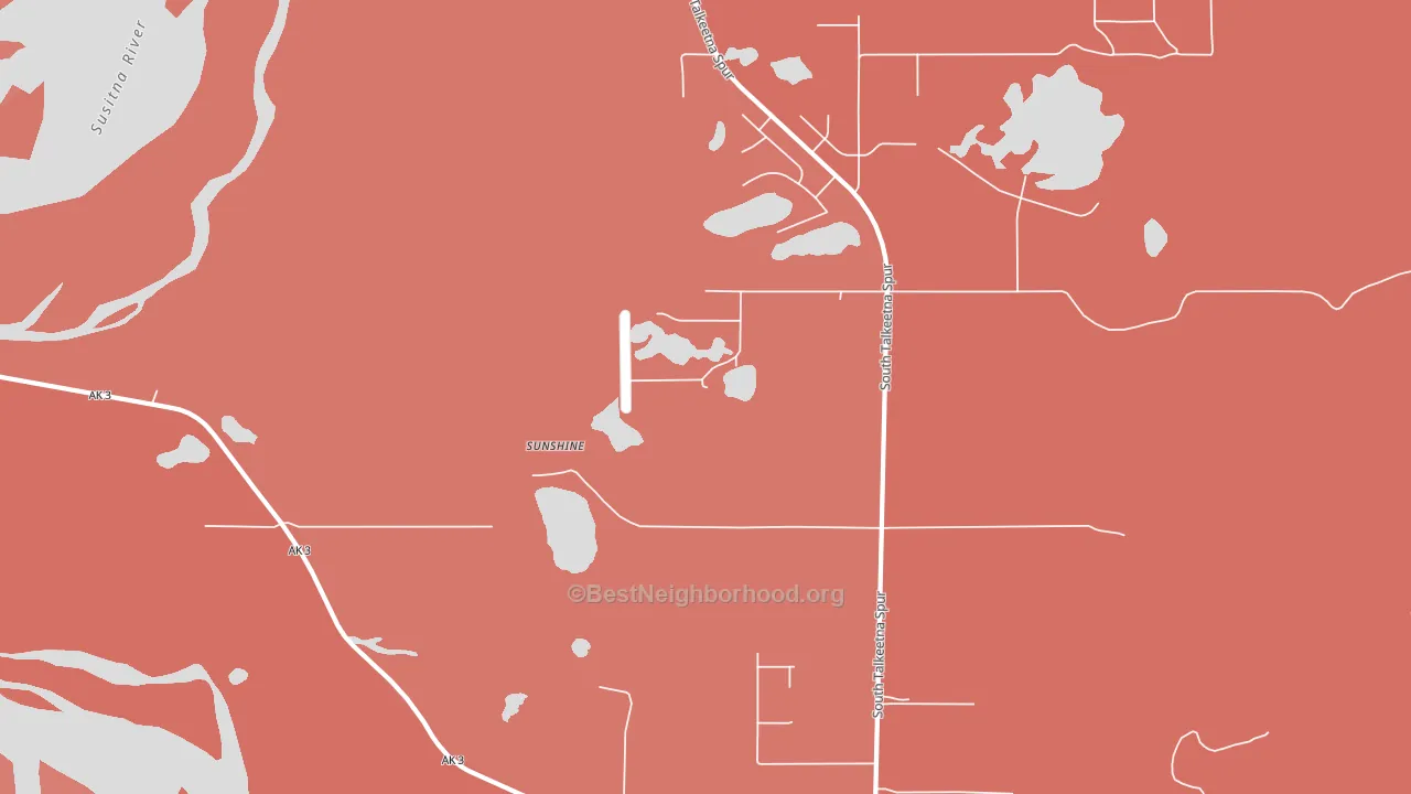 Susitna North, AK block-group political-lean map