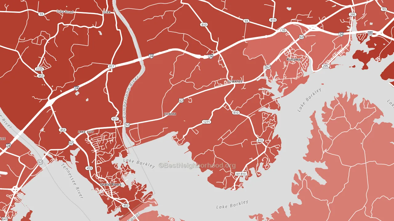 Suwanee, KY block-group political-lean map