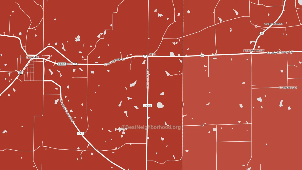 Svea, FL block-group political-lean map