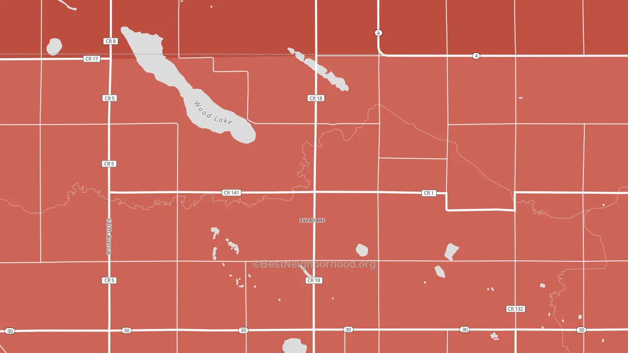 Sveadahl, MN block-group political-lean map