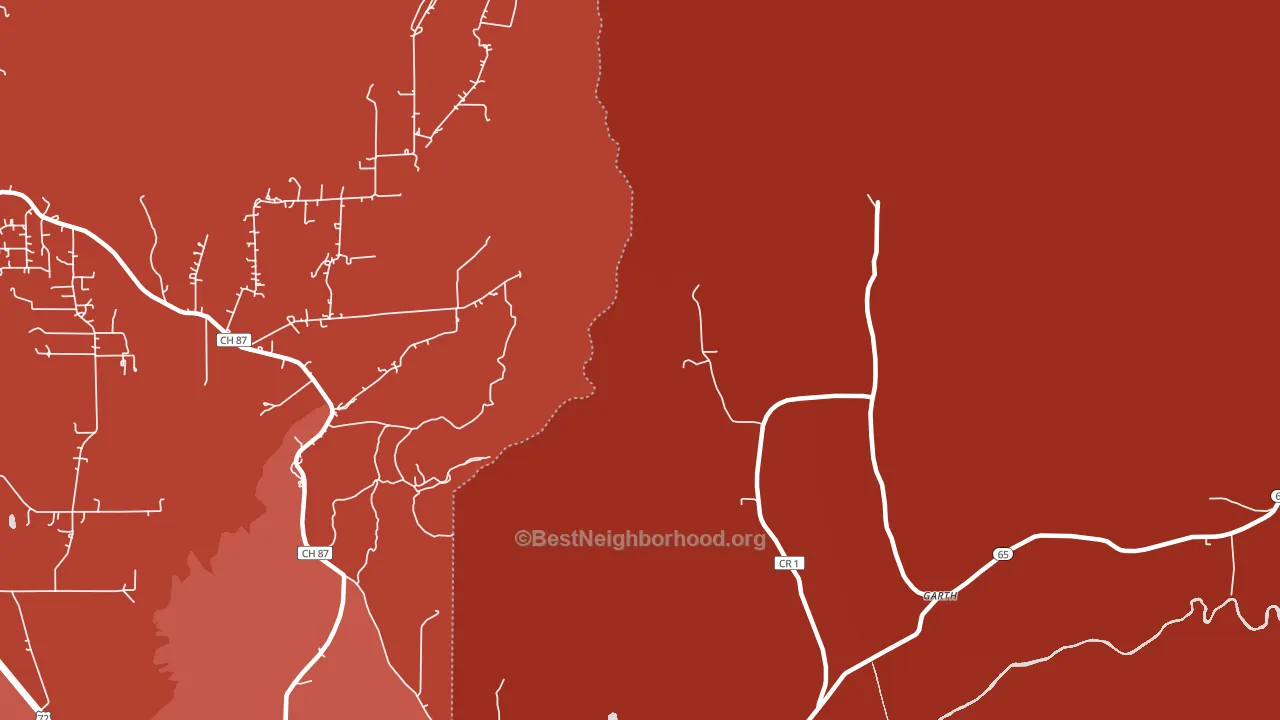 Swaim, AL block-group political-lean map