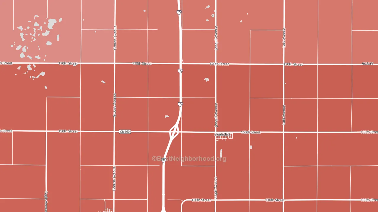 Swaledale, IA block-group political-lean map