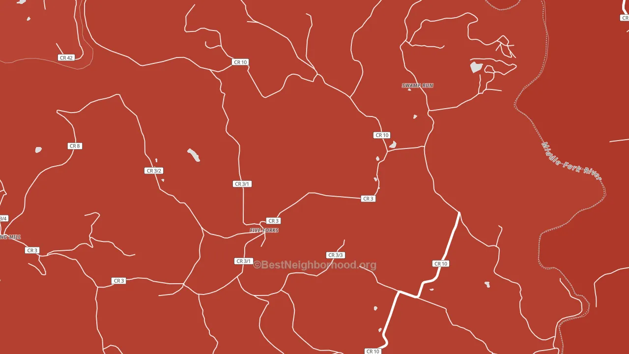 Swamp Run, WV block-group political-lean map