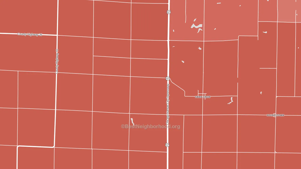 Swan Creek, IL block-group political-lean map