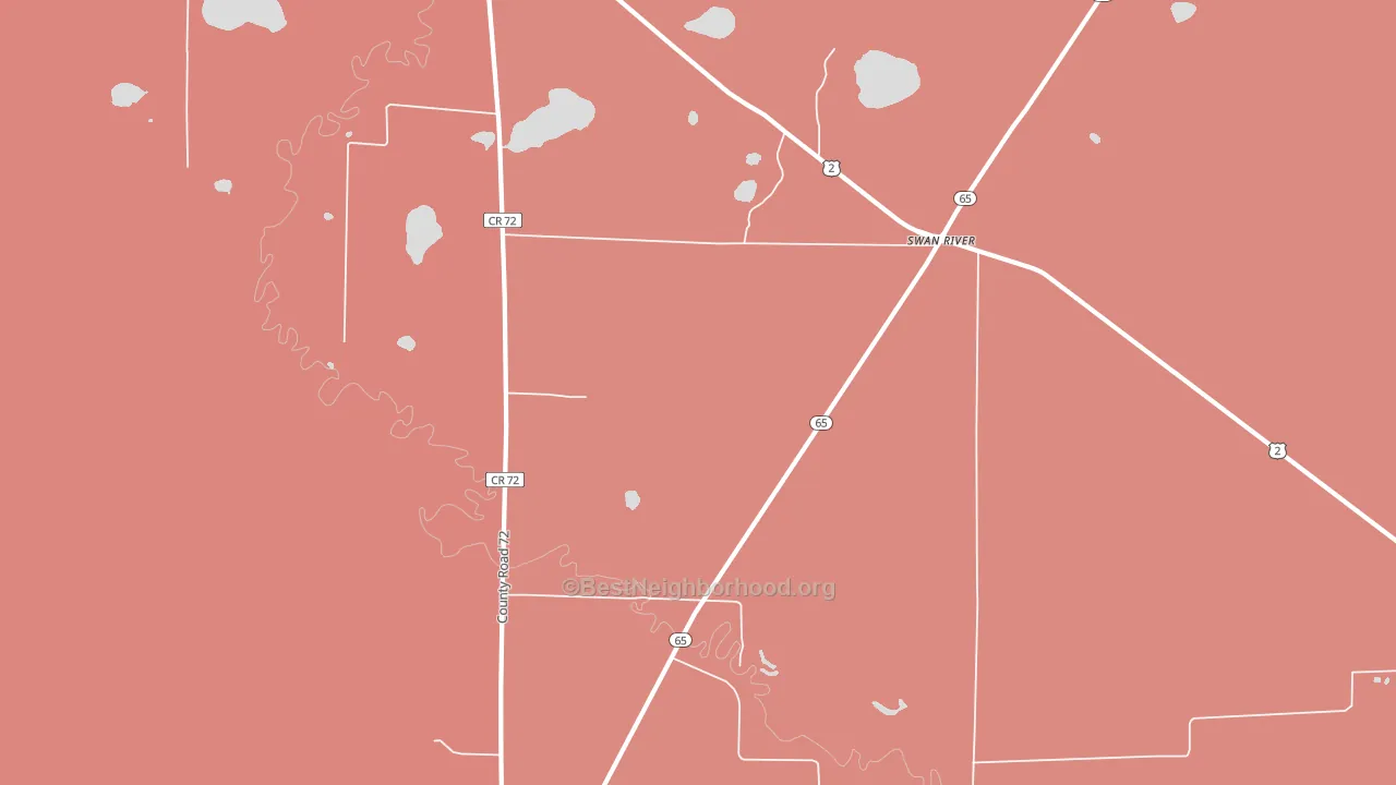 Swan River, MN block-group political-lean map