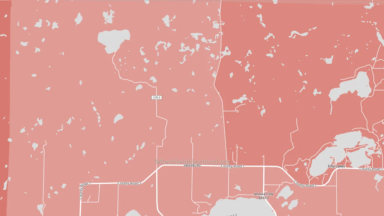 Swanburg, MN block-group political-lean map