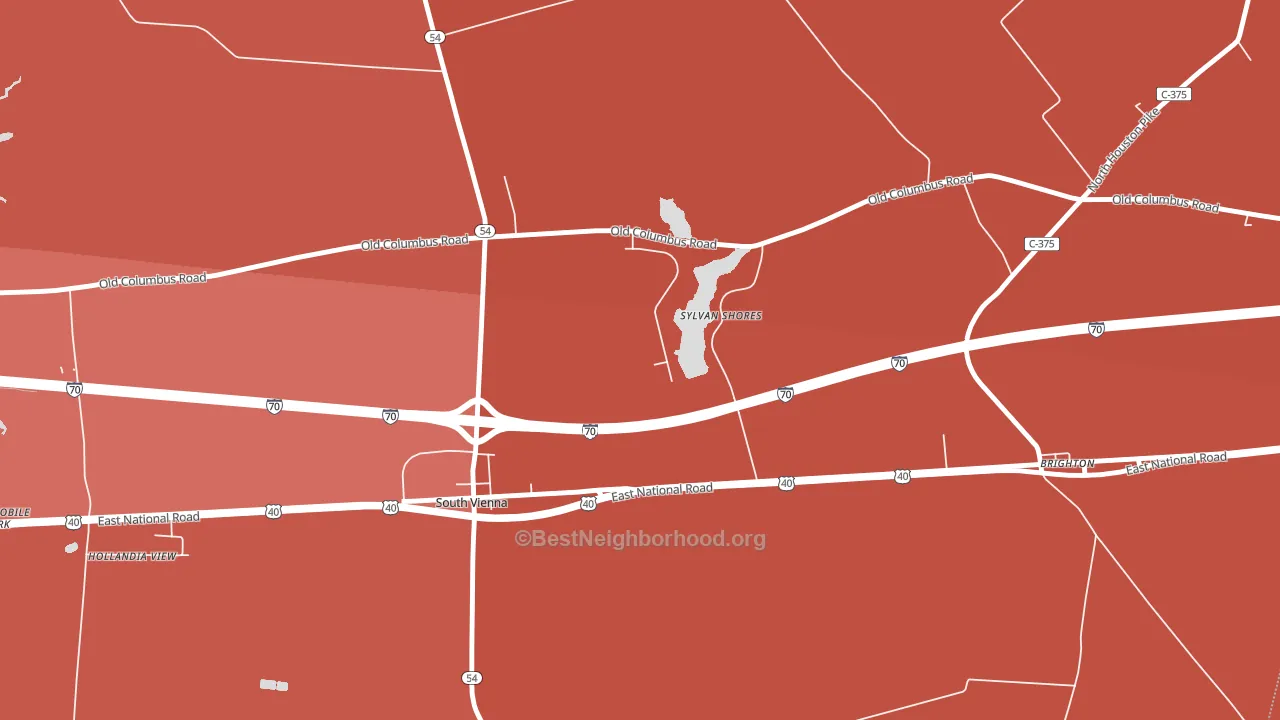 Swanders, OH block-group political-lean map