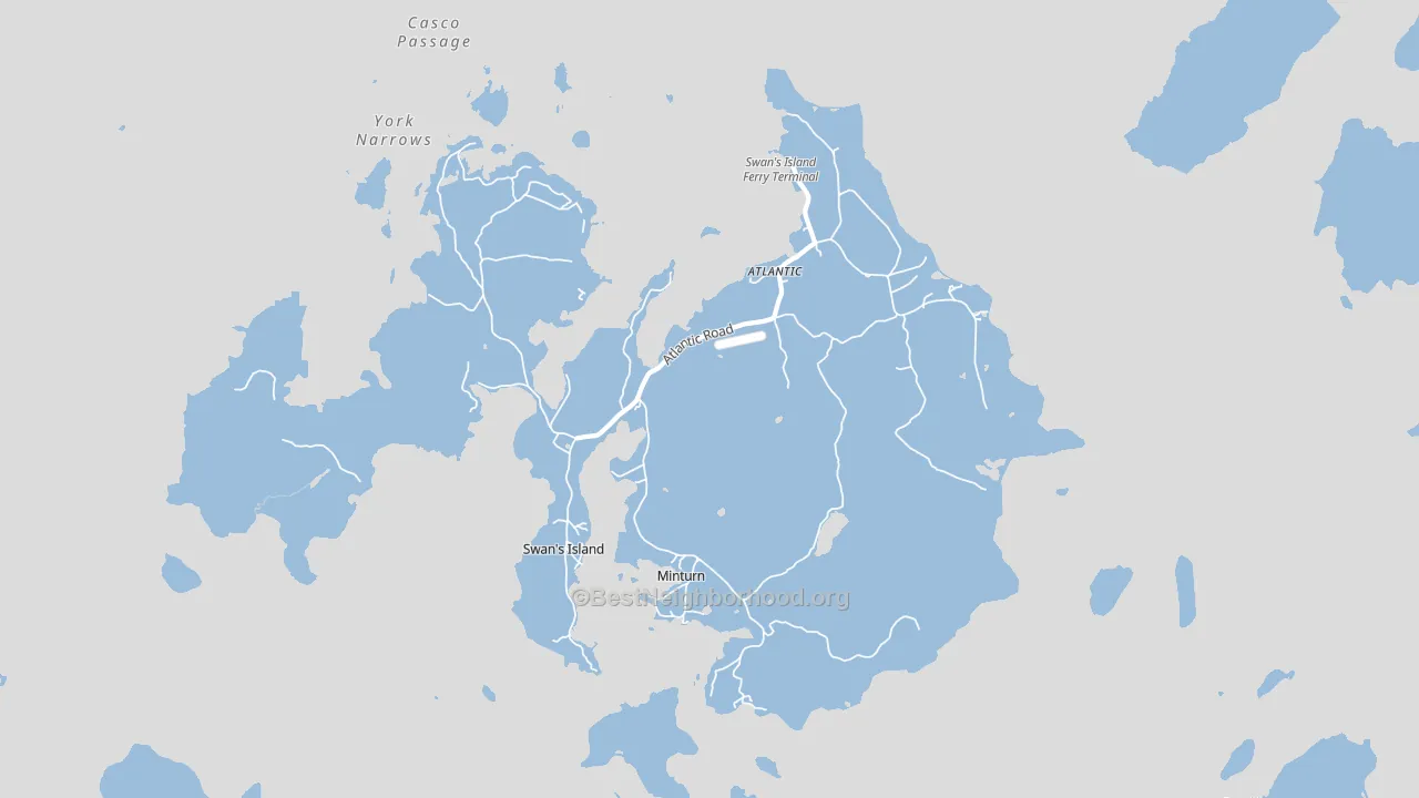Swans Island, ME block-group political-lean map
