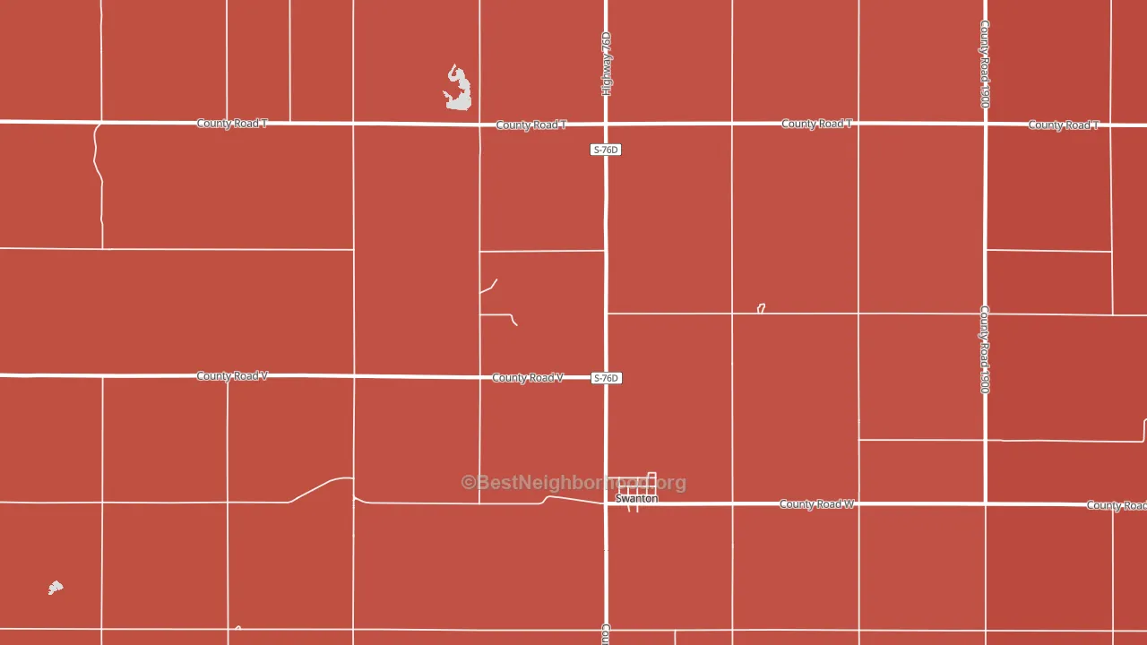 Swanton, NE block-group political-lean map