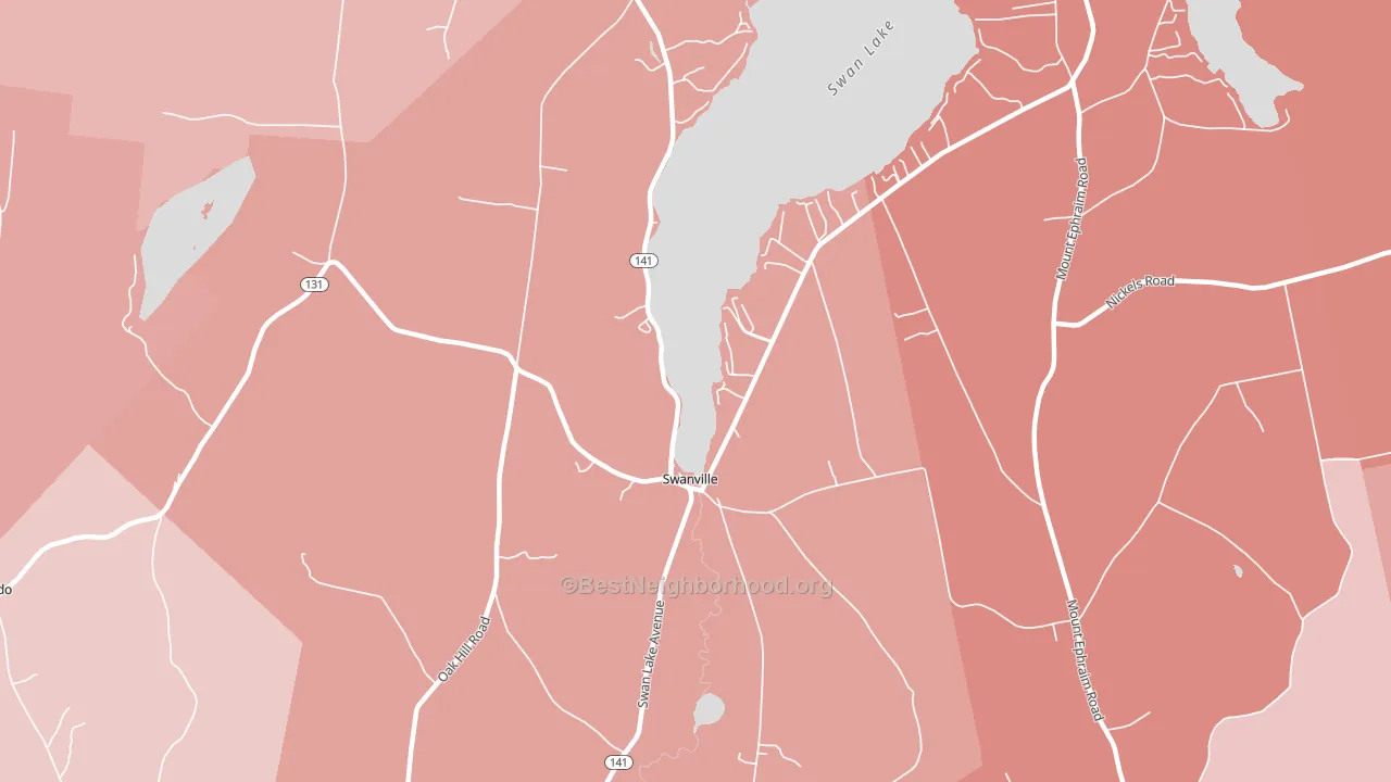 Swanville, ME block-group political-lean map