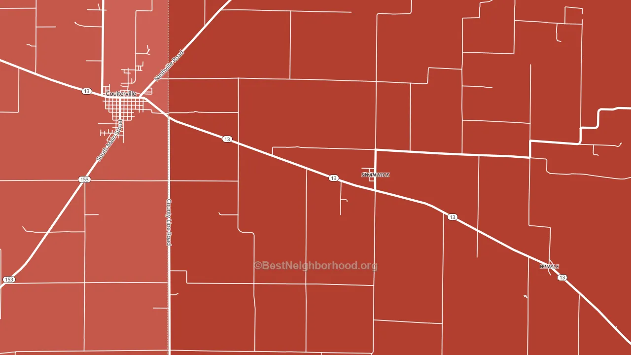 Swanwick, IL block-group political-lean map
