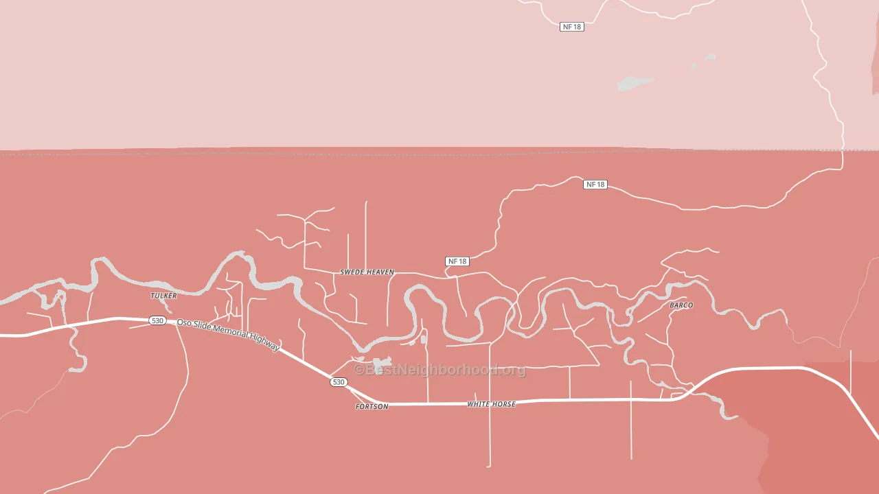 Swede Heaven, WA block-group political-lean map