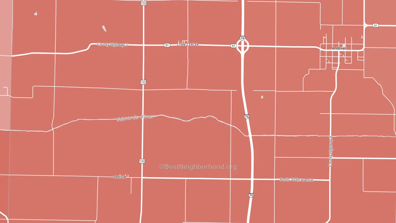 Swedona, IL block-group political-lean map