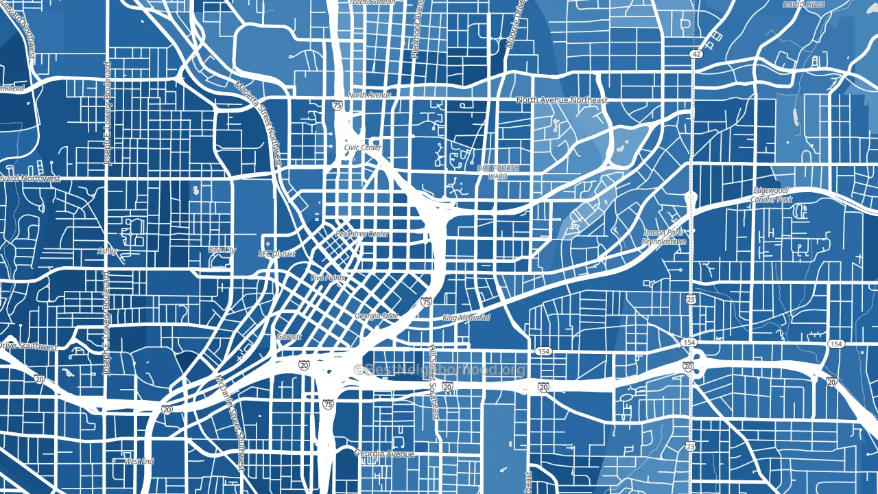 Sweet Auburn, Atlanta, GA block-group political-lean map