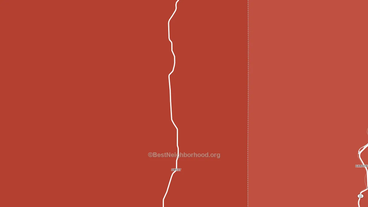 Sweet, ID block-group political-lean map