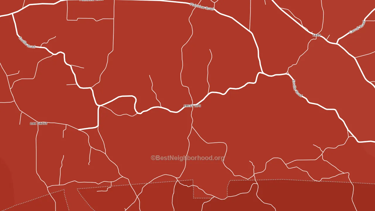 Sweet Lips, TN block-group political-lean map