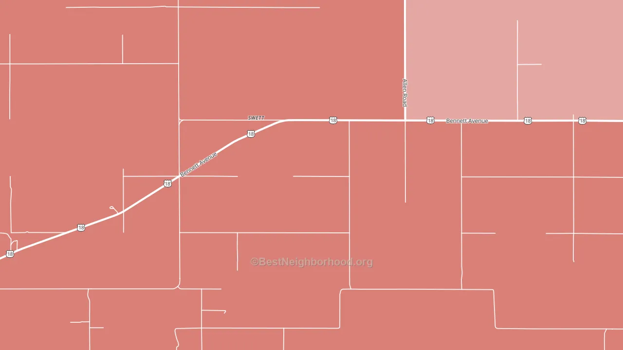 Swett, SD block-group political-lean map