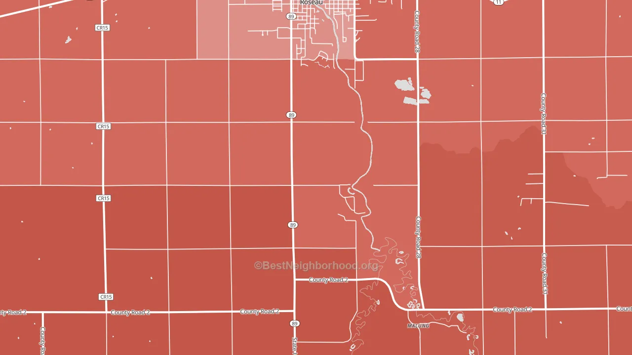 Swift, MN block-group political-lean map
