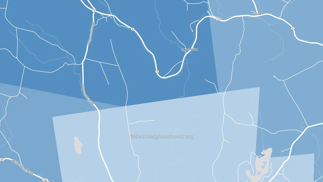 Swift River, MA block-group political-lean map
