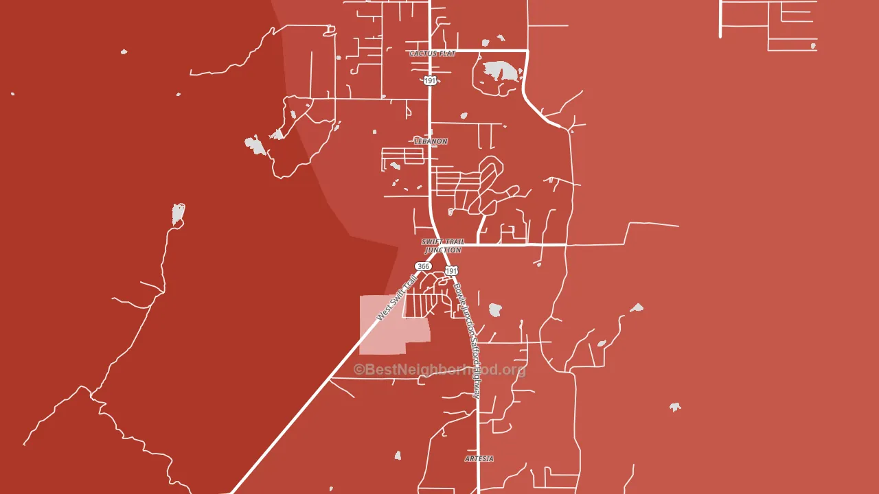 Swift Trail Junction, AZ block-group political-lean map