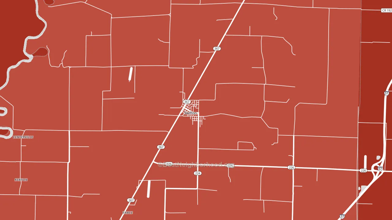 Swifton, AR block-group political-lean map