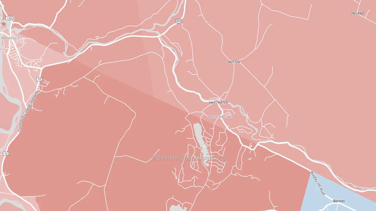 Swiftwater, NH block-group political-lean map
