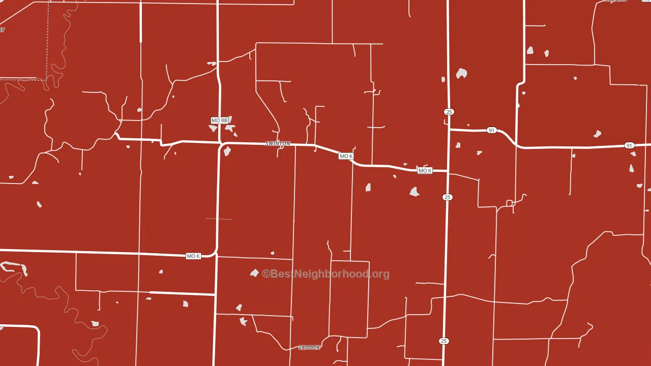 Swinton, MO block-group political-lean map