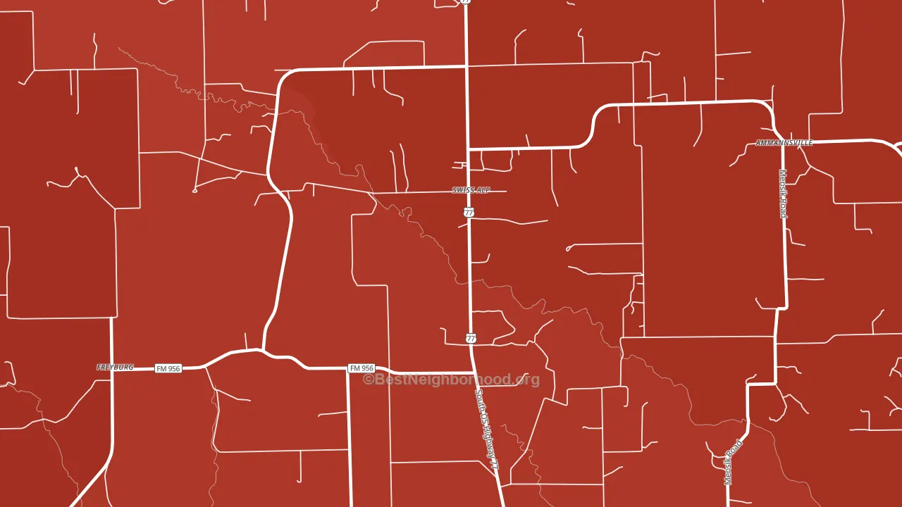 Swiss Alp, TX block-group political-lean map